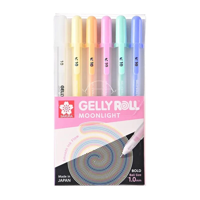 SAKURA GELLYROLL MOONLIGHT 6 PASTEL SET SAKURA GELLYROLL MOONLIGHT 6 PASTEL SET