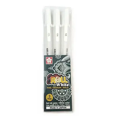 SAKURA GELLYROLL WHITE 3PCS SET