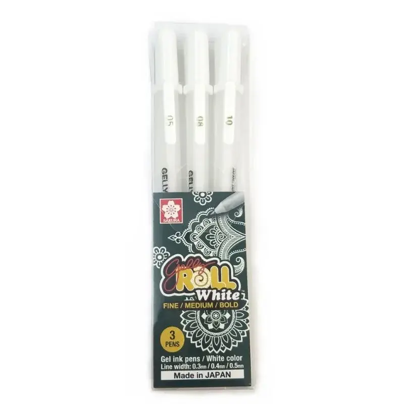 SAKURA GELLYROLL WHITE 3PCS SET