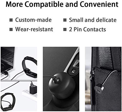 Xiaomi Mi Band 6 /Mi Band 5, Amazfit Band 5  USB Magnetic Charging Cable Charger,(40cm) - Black