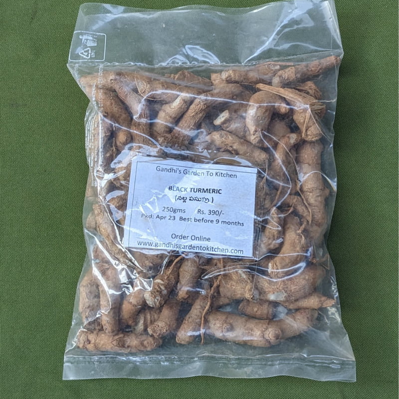 250gms Black Turmeric Seeds Rhizomes | నల్ల పసుపు (Curcuma caesia)