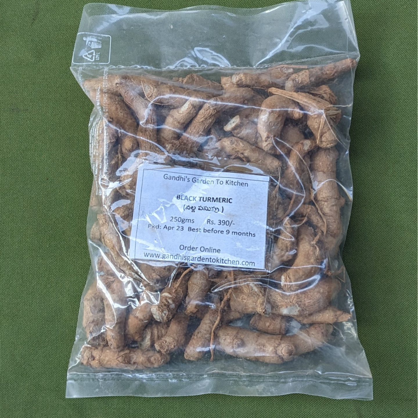 250gms Black Turmeric Seeds Rhizomes | నల్ల పసుపు (Curcuma caesia)