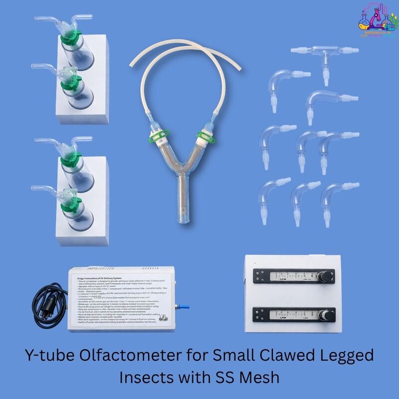 Y-tube Olfactometer for Small Clawed Legged Insects with SS Mesh