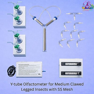 Y-tube Olfactometer for Medium Clawed Legged Insects with SS Mesh