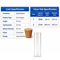 Insect Storage Vials with Wooden Cork