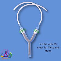 Y-tube with metal mesh for Ticks and Mites