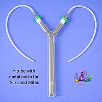Y-tube insect olfactometer with metal mesh for Ticks and Mites