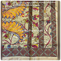 Munga Tusser silk saree with Kalamkari Prints YBRSTSK19038