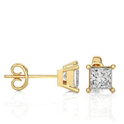 Tara Square Spark – Diamond Studs