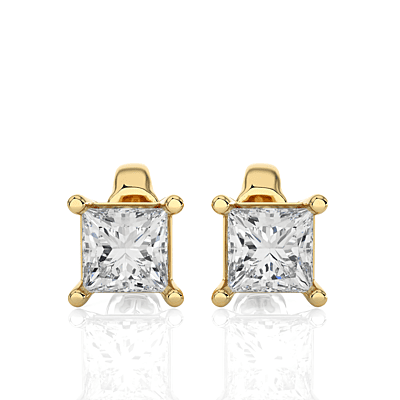 Tara Square Spark – Diamond Studs