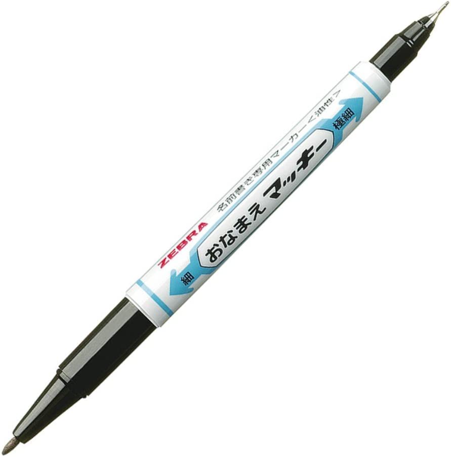 Zebra Permanent Marker Name Mackie Fine & Extra Fine Black