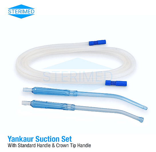 Yankaur suction Set with standard tip handle and 250 cm Tubing Standard tip