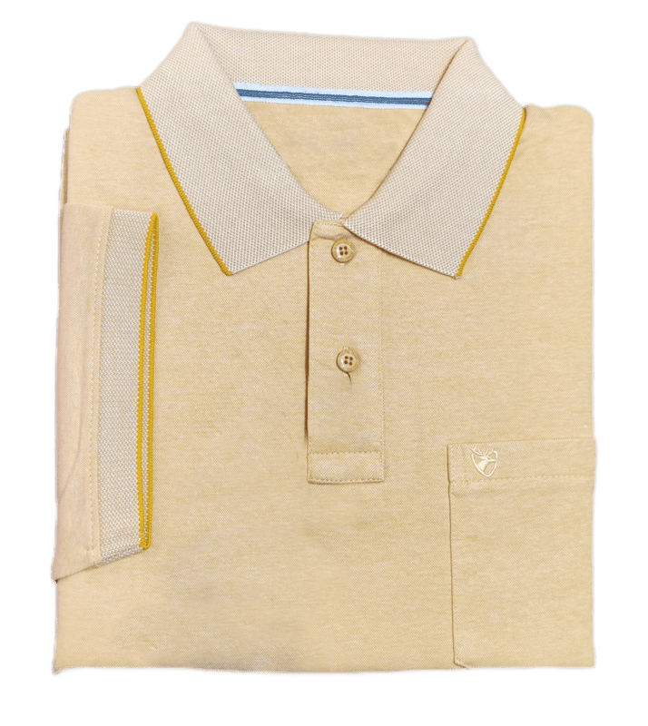 Yellow Self Design Tshirt