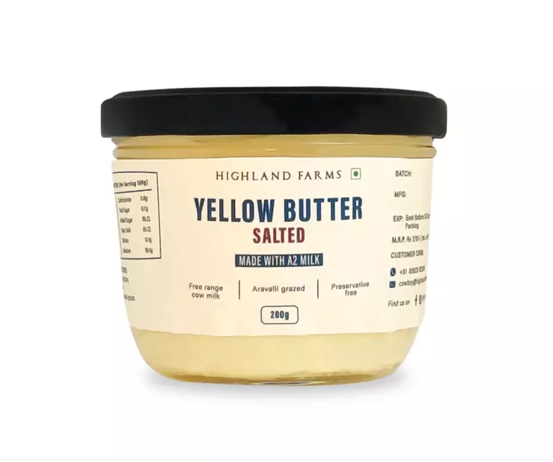 A2 Cow Milk Yellow Butter (Salted) - Highland Farms