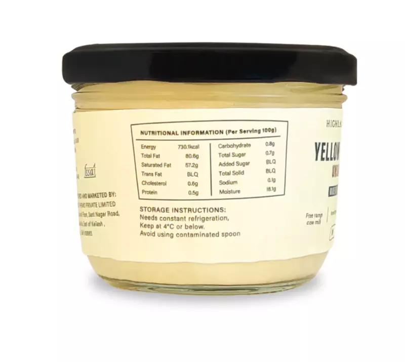A2 Cow Milk Yellow Butter