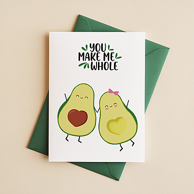 You Make Me Whole Greeting Card I Perfect for Your Other Half