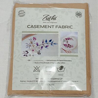 Zuchi Premium Casement Embroidery Fabric Chiku