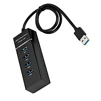 USB 3.0 Hub with 4 Ports, Hi-Speed Data Transfer, LED Indication, DC 5V Power Jack & Fuse Protection For Multi Device Connection