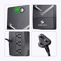 Zebronics Zeb-U1201 UPS – 230V, 3 Outlets, Tower design, provides reliable power backup, ideal for home and office use, ensuring your devices stay powered during outages