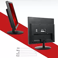 Zebronics ZEB-VS17HD 17" HD LED Monitor – 60Hz offers vibrant visuals with a sleek design. Perfect for home or office use, it features a 1366x768 resolution and multiple connectivity options.