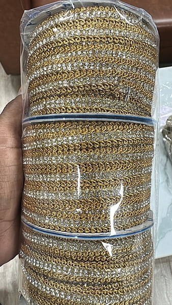 Zari Double Attha with Swaroski 9 m