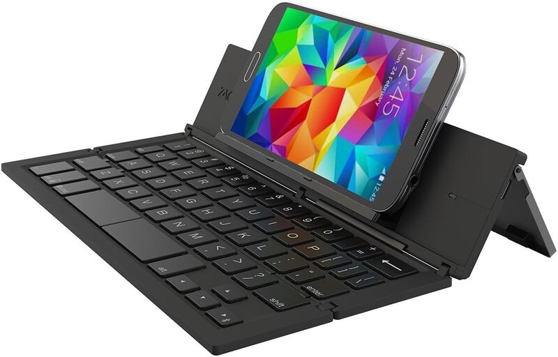 Zagg Pocket Wireless Handheld Tablet Keyboard Compatible with Desktop, Laptop, Mac (Blavk)