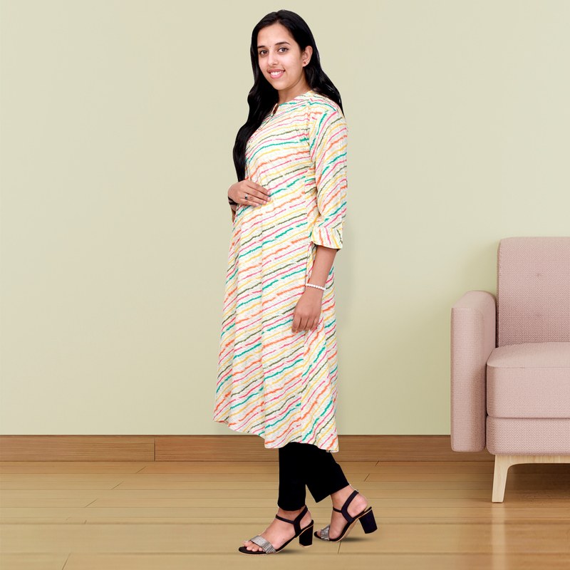 Zahari Striped Dress - Rainbow Stripes
