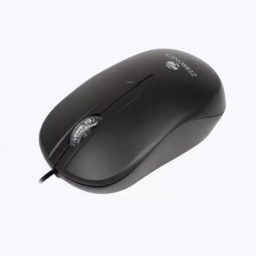 Zebronics Zeb-Sprint Wired Mouse – 1200 DPI | USB | Ergonomic Design | Smooth Tracking | PC & Laptop Mouse
