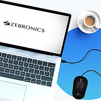 Zebronics Zeb-Sprint Wired Mouse – 1200 DPI | USB | Ergonomic Design | Smooth Tracking | PC & Laptop Mouse