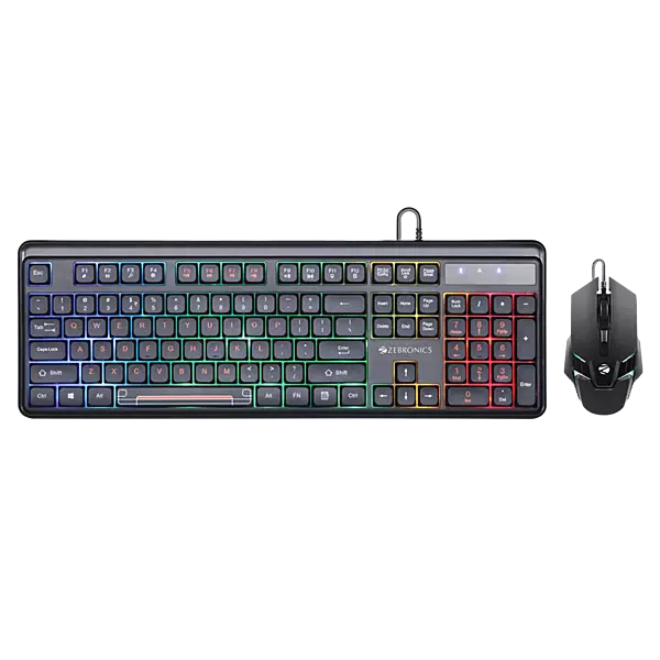 Zebronics Combat Gaming Keyboard Mouse (Black) - New Arrival