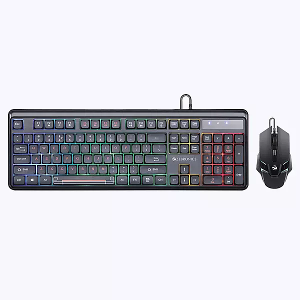 Zebronics Combat Gaming Keyboard Mouse (Black) - New Arrival