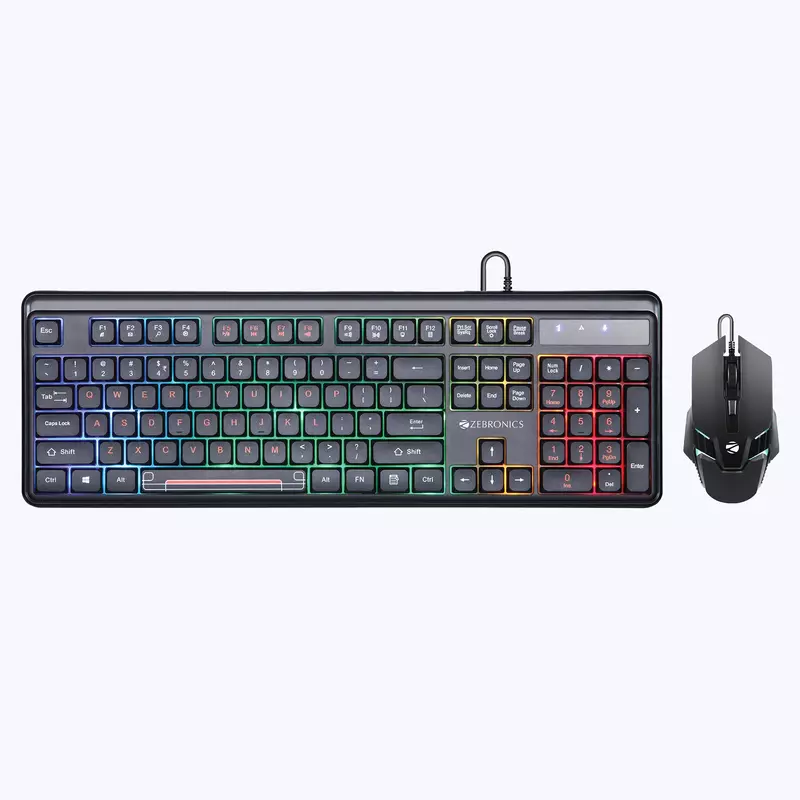 Zebronics Combat Gaming Keyboard Mouse (Black) - New Arrival