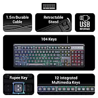 Zebronics Combat Gaming Keyboard Mouse (Black) - New Arrival