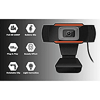 Zebion Vision HD Webcam – 720p Video | Built-in Mic | USB Plug & Play | PC & Laptop