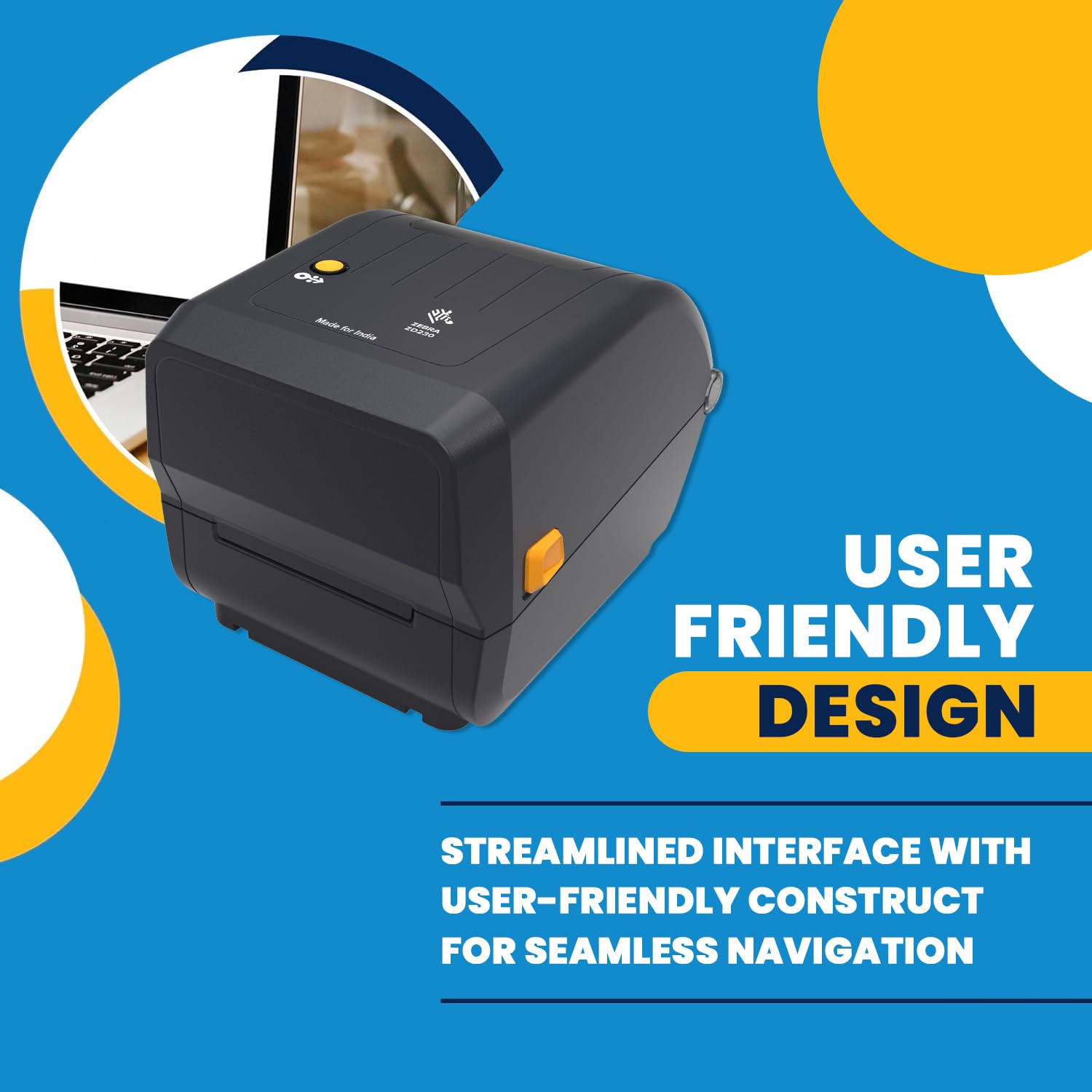 Zebra ZD230TA 4-Inch  (10.16cm) Thermal Transfer Desktop Barcode Label Printer, 203 DPI, 6 IPS Print Speed, USB Connectivity, Monochrome, Windows Compatible Zebra ZD230TA 4-Inch  (10.16cm) Thermal Transfer Desktop Barcode Label Printer, 203 DPI, 6 IPS Print Speed, USB Connectivity, Monochrome, Windows Compatible