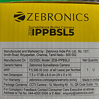 Zebronics IP Dome Camera – Network Surveillance | Dome Design | Indoor Security Camera