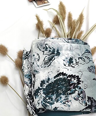 Zera Premium Georgette Digital Print Hijab with Stones All Around