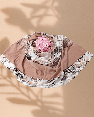 Zera Premium Georgette Digital Print Hijab with Stones All Around