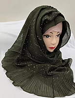Zera Premium Malaysian Georgette Shimmer Border Embellished Stone and Frill