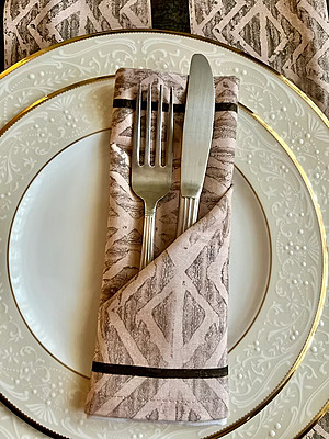 Zigzag Table Napkins x 4