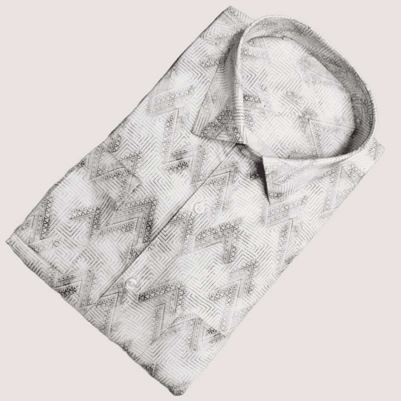 WHITE PRINTED SHIRT