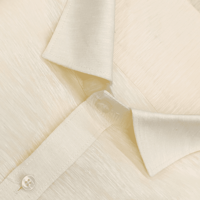 CREAM SELF DESIGN SHIRT