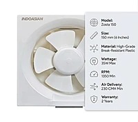 Zosta 150mm Ventilation Fan (6 Inch)