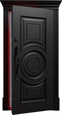 Elegant Black 3D HDHMR Moulding Door with Deco Paint Finish Elegant Black 3D HDHMR Moulding Door with Deco Paint Finish