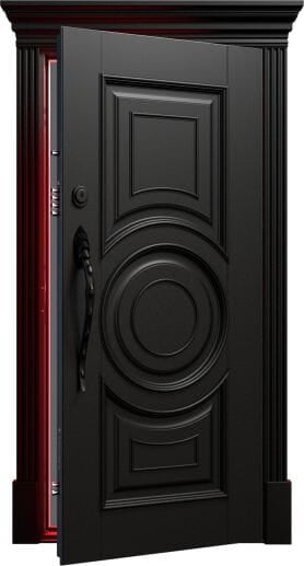 Elegant Black 3D HDHMR Moulding Door with Deco Paint Finish Elegant Black 3D HDHMR Moulding Door with Deco Paint Finish