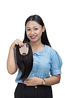 3"x 4" | Scalp topper with side-bang