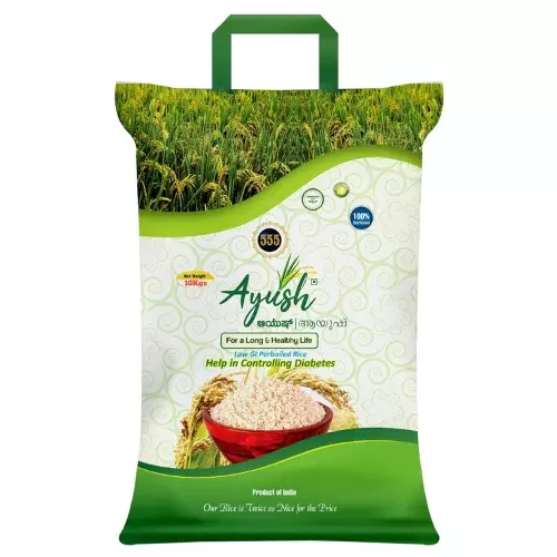 Ayush Brown Rice – Matta Boiled Rice | Diabetic Friendly Unpolished Organic – 5kg