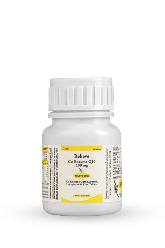 Relieve Co-Enzyme Q10 - 200 mg | Energize Your Cells, Protect Your Heart