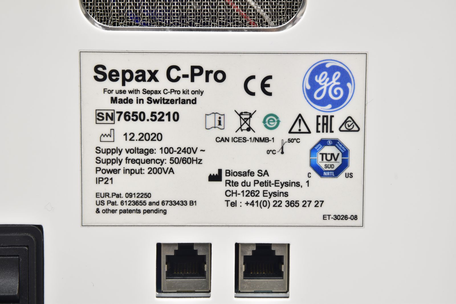 BIOSAFE Sepax C-Pro, Cell Processing Instrument
