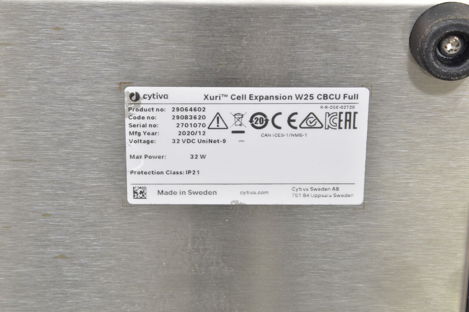 GE HC 29083561, Xuri, Cell Expansion System W25